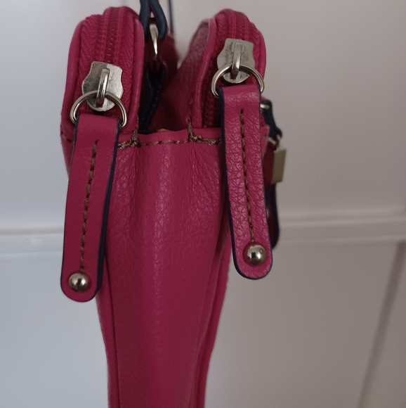 Tignanello crossbody pink leather bag - Picture 5 of 12